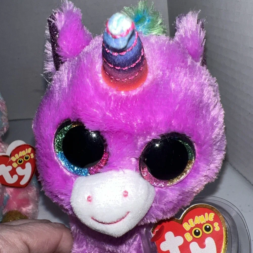 Ty Beanie Boos Unicorn Lot of 4 Giselle, Diamond, Rosette, & Fantasia Plush
